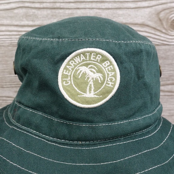 CLEARWATER BEACH SURF STYLE ONE SIZE GREEN SUN HAT CAP ONE SIZE - Picture 2 of 10